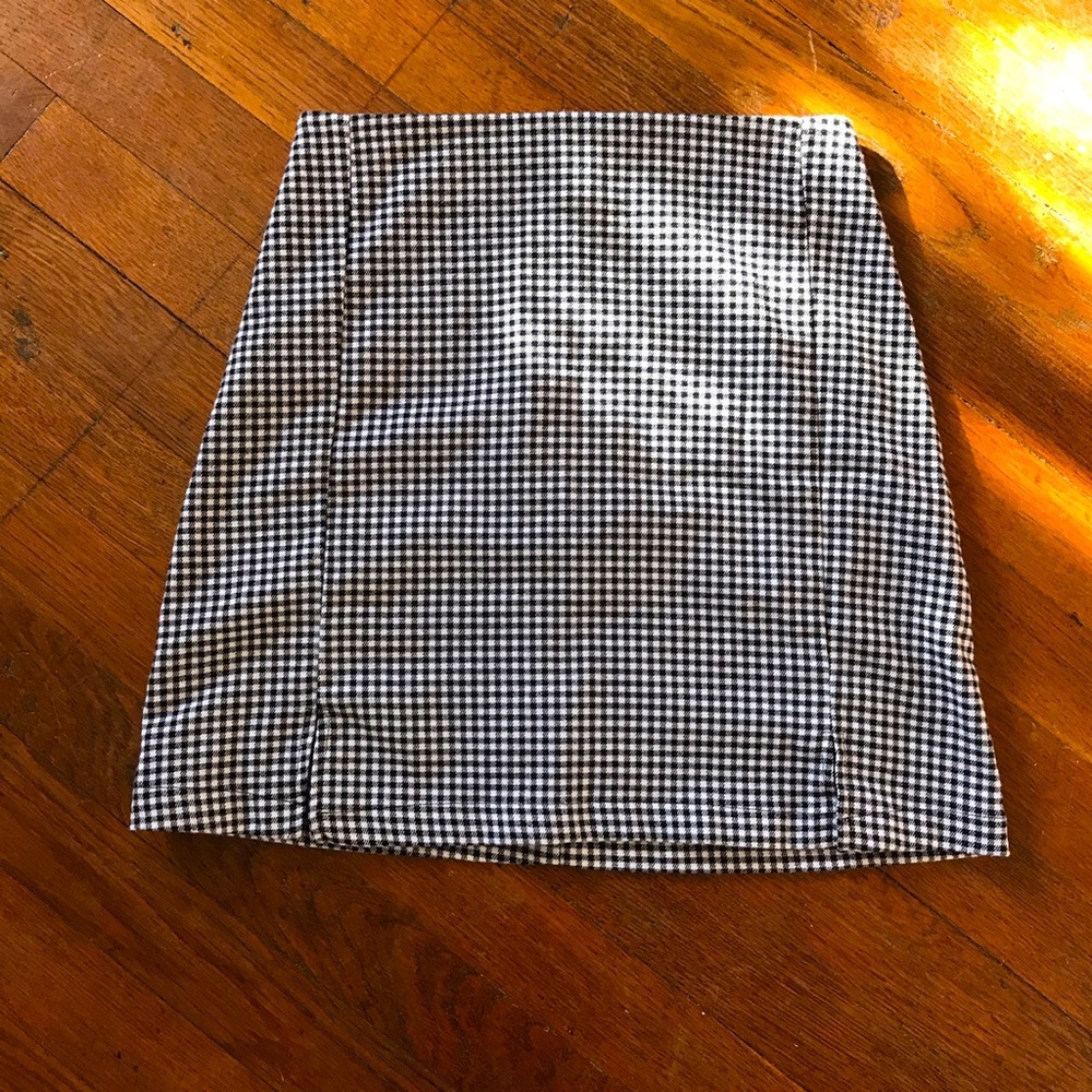 Brandy Melville black and white checkered skirt.